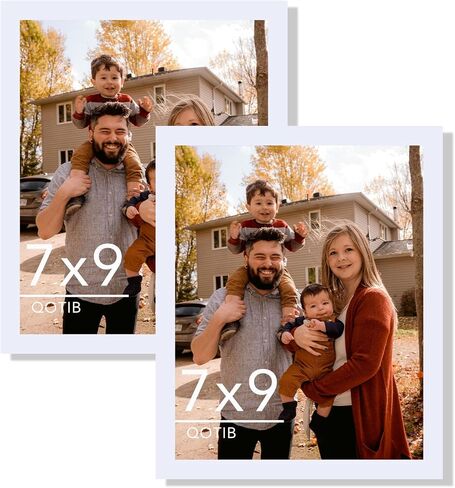 2 Packs 8.5x11 Picture Frame White, Engineered Wood 8.5 x 11 Photo Frame, 8.5 by 11 Picture Poster Frame for Wall Hanging and Tabletop Set of 2, White in Saudi Arabia