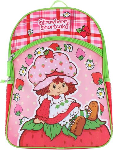 Fast Forward Strawberry Shortcake 16" Backpack Bottom Half Moon with 1 Front Pocket in Kuwait
