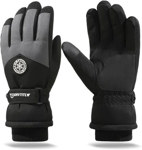 Unisex Thermal Snow Gloves with Touchscreen – Waterproof Windproof Ski Gloves for Snowboarding & Motorcycling, Adjustable Wrist Design in Kuwait