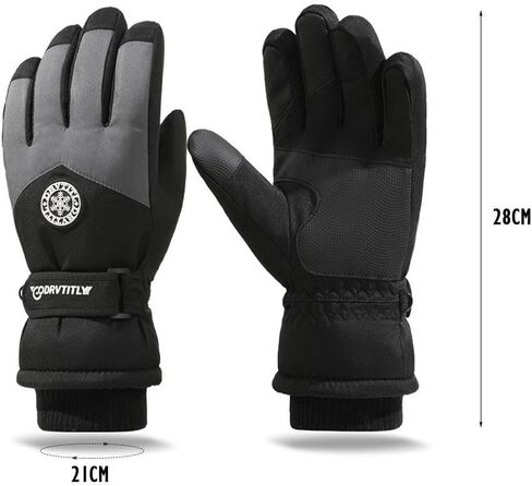 Unisex Thermal Snow Gloves with Touchscreen – Waterproof Windproof Ski Gloves for Snowboarding & Motorcycling, Adjustable Wrist Design in Kuwait