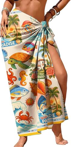 JINKESI Swimsuit Coverup for Women Beach Sarong Wrap Long Bikini Coverup in Saudi Arabia