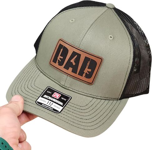 Dad Gun Hat, Navy Blue Trucker Hat for Dads, Richardson 112 Cap, Snapback Adjustable in Kuwait