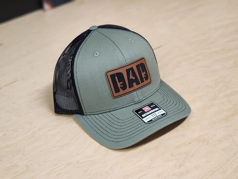 Dad Gun Hat, Navy Blue Trucker Hat for Dads, Richardson 112 Cap, Snapback Adjustable in Kuwait