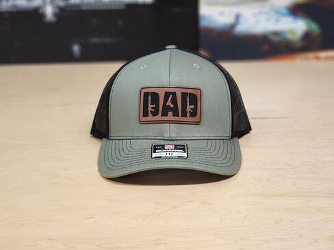 Dad Gun Hat, Navy Blue Trucker Hat for Dads, Richardson 112 Cap, Snapback Adjustable in Kuwait