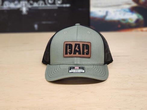 Dad Gun Hat, Navy Blue Trucker Hat for Dads, Richardson 112 Cap, Snapback Adjustable in Kuwait