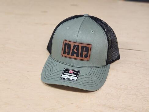 Dad Gun Hat, Navy Blue Trucker Hat for Dads, Richardson 112 Cap, Snapback Adjustable in Kuwait