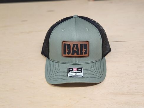 Dad Gun Hat, Navy Blue Trucker Hat for Dads, Richardson 112 Cap, Snapback Adjustable in Kuwait
