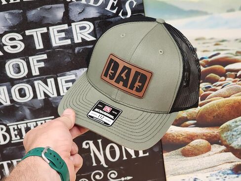 Dad Gun Hat, Navy Blue Trucker Hat for Dads, Richardson 112 Cap, Snapback Adjustable in Kuwait