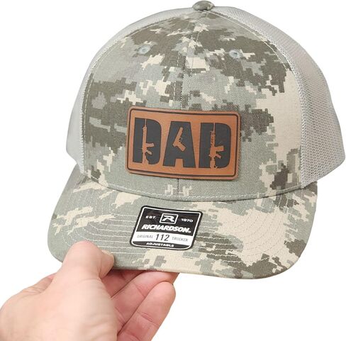 Dad Gun Hat, Navy Blue Trucker Hat for Dads, Richardson 112 Cap, Snapback Adjustable in Saudi Arabia