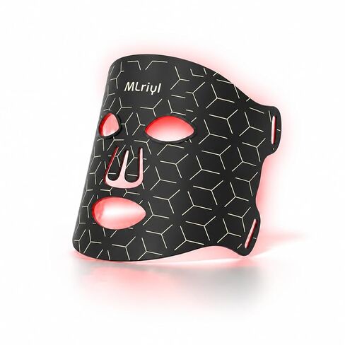 Red Light Therapy Mask for Face, 7-in-1 LED Face Mask Light Therapy with 432 LEDs & 850nm NIR, 3600mAh Rechargeable, Adjustable Brightness, Timer, Full Face Coverage for Flawless Glowing Skin in Saudi Arabia
