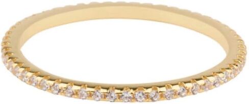 West Angel Eternity Band Gold Plated Tarnish Free Crystal Stacking Band in Saudi Arabia