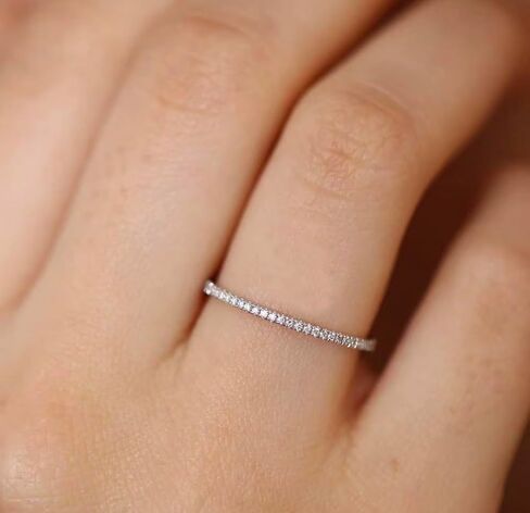 West Angel Eternity Band Gold Plated Tarnish Free Crystal Stacking Band in Saudi Arabia