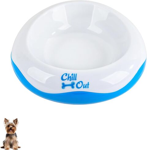 ALL FOR PAWS Chill Out - Dog Cooler Bowl, Pet Frosty Bowl, Pet Cooler Bowl Keeps Water Cool and Fresh for Hours in Kuwait