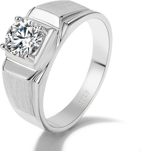 H&Beautimer Noble Women's 925 Sterling Silver Ring AAAAA CZ Zircon Inlaid Wedding Rings US Size 6,7,8,9,10,11,12# Unisex Jewelry Italian Handmade in Kuwait