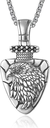 Norse Viking Necklace with Rolo Chains for Men Women Vintage Amulet Jewelry Gift in Saudi Arabia