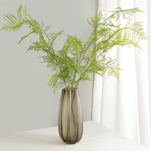 3Pcs Artificial Radix Asparagi Fern Bush Branches 38.6" Long Stems Plastic Realistic Green Faux Asparagus Fern Fake Plant Greenery Stems Plants for Indoor Outdoor Home Office Wedding Decor in Kuwait