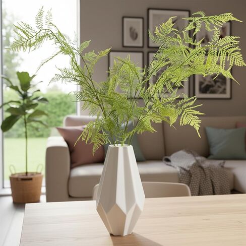 3Pcs Artificial Radix Asparagi Fern Bush Branches 38.6" Long Stems Plastic Realistic Green Faux Asparagus Fern Fake Plant Greenery Stems Plants for Indoor Outdoor Home Office Wedding Decor in Kuwait