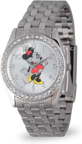 Minnie Mouse Watch for Women, Stylish Minnie Mouse Watches for Women, Elegant 's Watch, Perfect Watches, Classic, Silver Stainless Steel Strap in Kuwait
