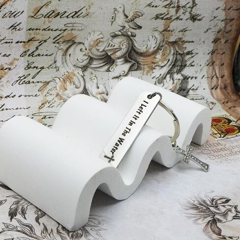 First Communion Baptism Gifts for Women Men Cross Baptism Gifts for Boys Girls Christian Religious Keychain for Godson Goddaughter I Left It In The Water Faith Gift for Him Her in Kuwait