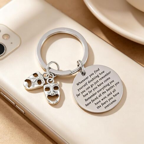 HUTIMY Theatre Gifts for Men Women Actress Comedy and Tragedy Masks Actor Merch Drama Keychain in Kuwait