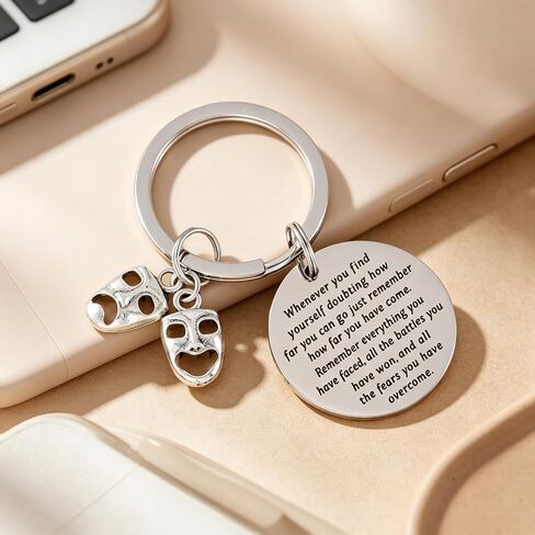 HUTIMY Theatre Gifts for Men Women Actress Comedy and Tragedy Masks Actor Merch Drama Keychain in Kuwait