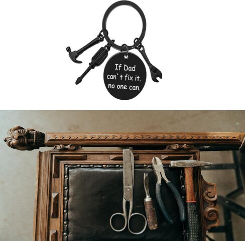 Personalized Father Gifts from Daughter/Son/Wife,One Piece Custom Keychain,Birthday gifts for Dad,Bonus Dad Gifts in Saudi Arabia