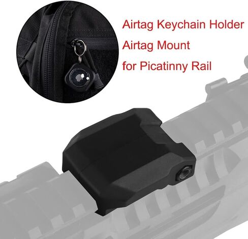 Airtag Keychain Holder Case for Apple Airtag Mount Assisted Compatible with 19mm Picatinny Rail Tactical Accessory in Saudi Arabia