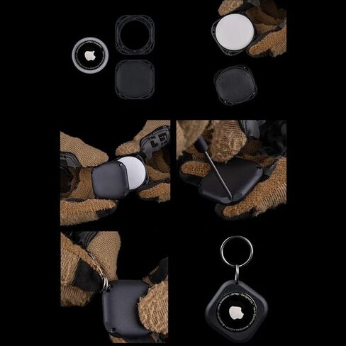 Airtag Keychain Holder Case for Apple Airtag Mount Assisted Compatible with 19mm Picatinny Rail Tactical Accessory in Saudi Arabia