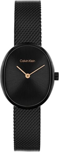 Calvin Klein Women’s Euphoria Quartz Watch - Mesh Bracelet, Oval Shaped Case - Water Resistant Up to 30m - Modern, Versatile Timepiece - Gift for Her 23.2mm in Kuwait