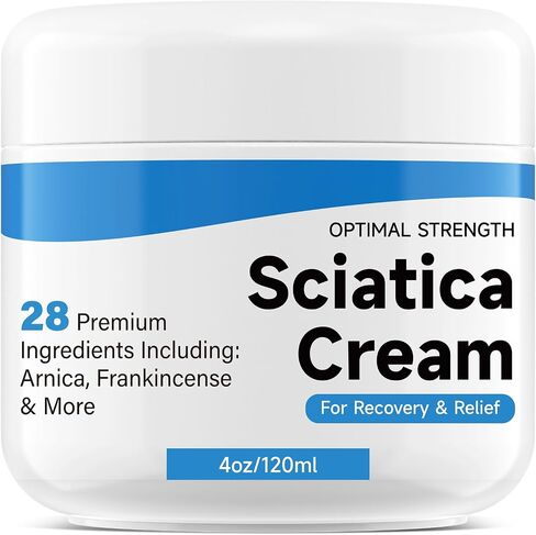 Sciatica Relief Cream: Maximum Strength Sciatic Nerve Relief for Lower Back, Hips, Buttocks, Legs and Feet, Sciatica Ease, Large 120ml in Saudi Arabia