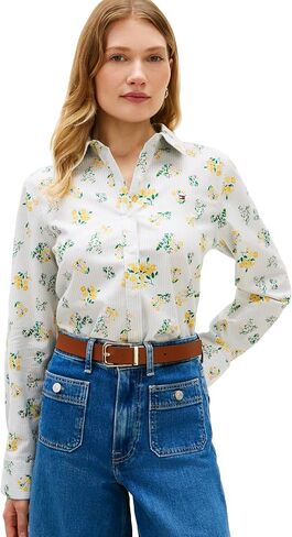 Tommy Hilfiger Women's Oxford Long Sleeve Button Down Shirt in Regular Fit in Kuwait
