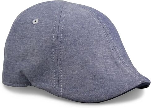 The Original Boston Scally Cap - The Trainer Newsboy Flat Cap - 6 Panel Cotton Fitted Hat for Men - Light Blue in Saudi Arabia
