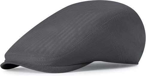 Men's Newsboy Flat Cap 100% Cotton Gatsby Ivy Golf Cabbie Hunting Summer Hat in Saudi Arabia