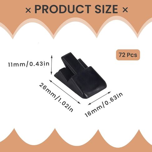 72 Pcs Black Plastic Ring Holder, Ring Display Stand, Ring Clips Stand, Jewelry Display Stand and Ring Organizer for Wedding Rings Jewelry Store Vendors Shop Selling in Kuwait