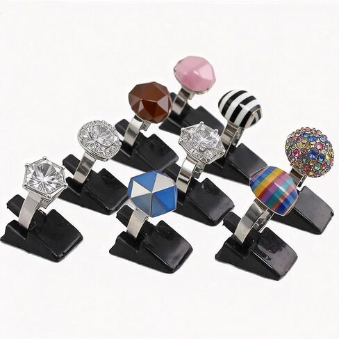 72 Pcs Black Plastic Ring Holder, Ring Display Stand, Ring Clips Stand, Jewelry Display Stand and Ring Organizer for Wedding Rings Jewelry Store Vendors Shop Selling in Kuwait