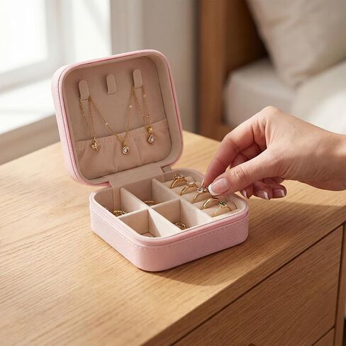 24 Pcs Travel Jewelry Boxes Exquisite Travel Jewelry Case Bulk Jewelry Boxes Portable Jewelry Box Mini Jewelry Box Travel for Necklaces Pendants Bracelets Watches Rings Earrings in Saudi Arabia