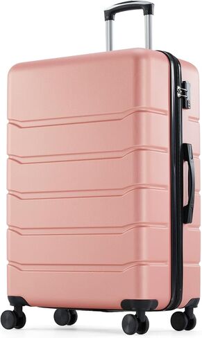 NEWBULIG Carry-on Luggage, 24 Inch Lightweight Expandable Durable Suitcase, Hard Shell ABS Rolling Suitcase, Double Spinner Wheels and TSA Lock, Modern White in Saudi Arabia