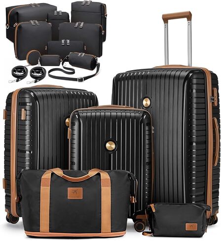 Joyway oyway Luggage Sets 5 Piece with 10PCS Travel Makeup Bag Set in Saudi Arabia