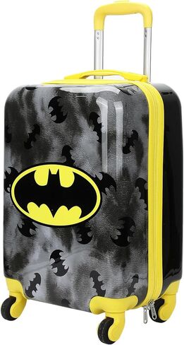 Batman Core Adult 4-Wheel ABS 20" Suitcase Luggage for Travel, Black/Yellow in Kuwait