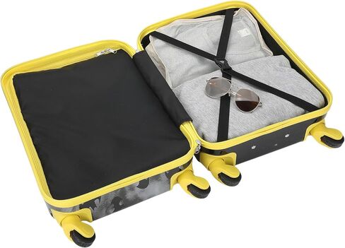 Batman Core Adult 4-Wheel ABS 20" Suitcase Luggage for Travel, Black/Yellow in Kuwait