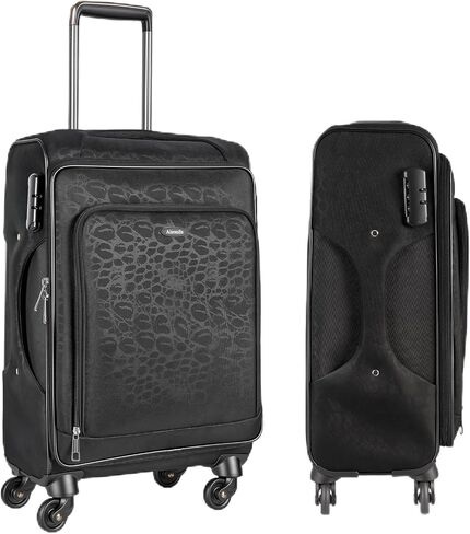 Carry On Luggage 15.7" x 9.4" x 24" Airline Approved, 24 Inch Softside Suitcases with Wheels, Carry-on Luggage with TSA Lock for Business Trip, Water-Resistant Large Capacity Luggage for Men Women in Saudi Arabia