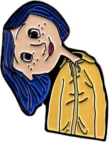 Coraline Other Mother Doll Button Eyes Cartoon Movie Tim Burton 1.25" Enamel Pin Badge in Kuwait