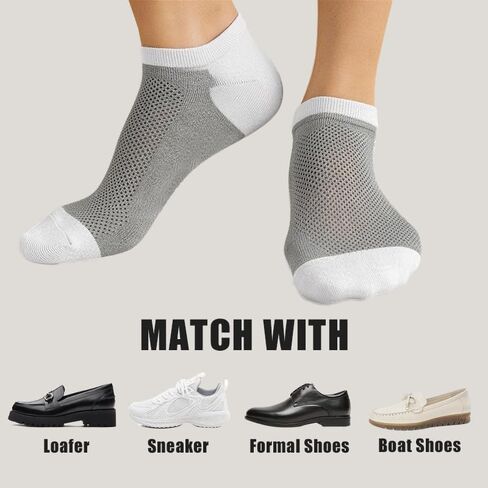 DandyChic Mens No Show Socks 12 Pairs Low Cut Invisible Sock With Non Slip Grips for Loafer Sneakers Boat Shoes in Saudi Arabia