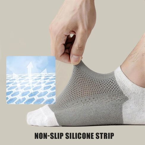 DandyChic Mens No Show Socks 12 Pairs Low Cut Invisible Sock With Non Slip Grips for Loafer Sneakers Boat Shoes in Saudi Arabia
