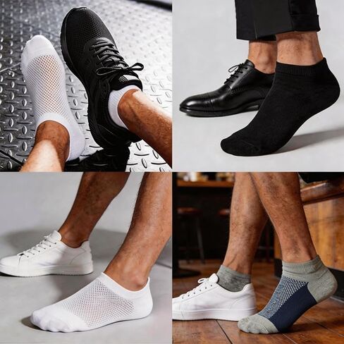 DandyChic Mens No Show Socks 12 Pairs Low Cut Invisible Sock With Non Slip Grips for Loafer Sneakers Boat Shoes in Saudi Arabia