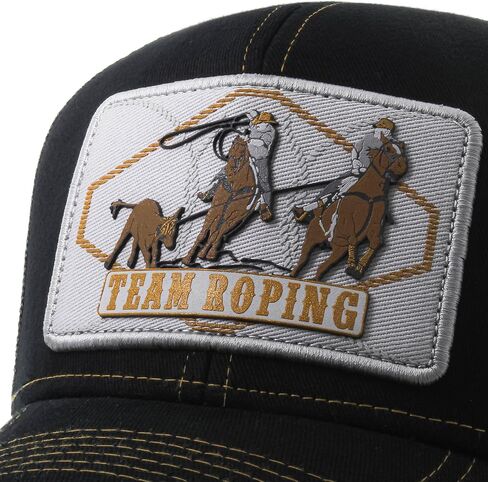 Sacudido's Western Rodeo Cap | Team Roping, Team Penning & Ranch Sorting | 6 Panel High Crown Cowboy | Adjustable Men Women in Saudi Arabia