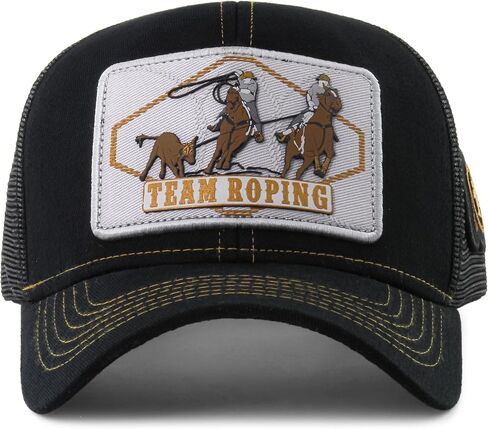 Sacudido's Western Rodeo Cap | Team Roping, Team Penning & Ranch Sorting | 6 Panel High Crown Cowboy | Adjustable Men Women in Saudi Arabia