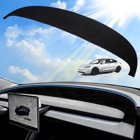 2026 Dashboard Cover for Tesla Model Y Juniper Accessories 2025 Black Anti-Glare Dash Mat with Non-Slip Backing No Residue (Model Y Juniper - Pure Black 2025+) in Saudi Arabia