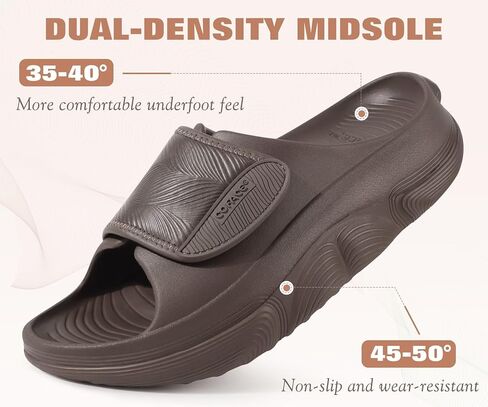 COFACE Recovery Sandals Womens 2026 Orthopedic Orthotic Plantar Fasciitis Relief Comfortable Arch Support Women's Walking Beach Slides Sandalias de Mujer Open Toe Slip On Brown Size 10 in Saudi Arabia