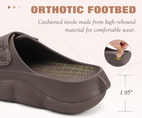 COFACE Recovery Sandals Womens 2026 Orthopedic Orthotic Plantar Fasciitis Relief Comfortable Arch Support Women's Walking Beach Slides Sandalias de Mujer Open Toe Slip On Brown Size 10 in Saudi Arabia
